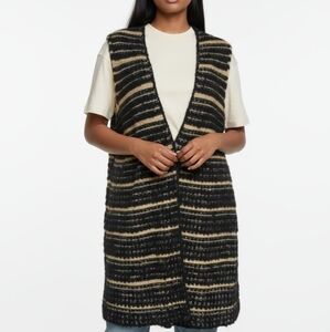 Chico's Black and Gold Sweater Vest sz XL/XXL